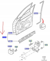 DRZWI PRZEDNIE LEWA STRONA FORD KA Mk1 1996-2008_1692566_P20KG-B20123-KA
