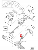 WAŁEK KOLUMNY KIEROWNICZEJ VOLVO S80 I 99-06r