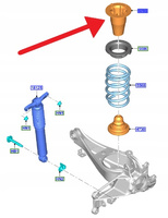 ODBÓJ GÓRNY SPRĘŻYNY TYŁ L P FORD FOCUS KOMBI 2018- 2227144 _ JX61-5789-BA