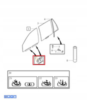 SPINKA SZYBY VOLVO S60, V70, XC70 OE 3509416