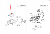PRAWA ZAŚLEPKA POKRYWA LAMPY PRZÓD MERCEDES VITO W636 W639 OE A0008265624