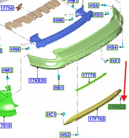ZAŚLEPKA HAKA HOLOWNICZEGO TYŁ FORD KUGA 2012- 5230401 _ CV44-17K922-AD5BQH