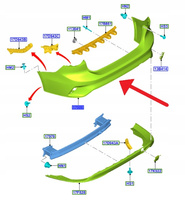 ZDERZAK TYŁ PDC FORD FOCUS SEDAN 2018- OE 2516300 _ JX7B-17H773-FBPRAA