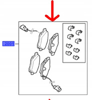 KLOCKI HAMULCOWE PRZÓD FORD TRANSIT Mk6 2006-2014 _1824347_ME6C1J-2K021-BB