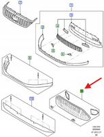 KRATKA ZDERZAK DOLNY PRZEDNI FORD MONDEO 07- 1703009 _ AMBS7J-16E174-AAUAAE
