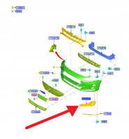 KRATKA HALOGENU PRAWY PRZÓD PDC FORD FOCUS 2022- 2540602 _ NX7B-15A298-BA