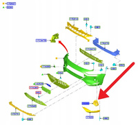 KRATKA HALOGENU PRAWY PRZÓD FORD FOCUS 2022- OE 2615448 _ NX7B-15A298-UC
