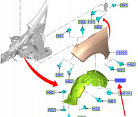 NADKOLE PRZEDNIE LEWE FORD ECOSPORT Mk2 2017- 2145861 _ GN15-16115-BC
