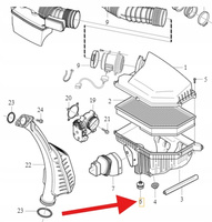 UCHWYT MOCOWANIE OBUDOWY FILTRA POWIETRZA VOLVO S60 V60 11- XC60 9492795
