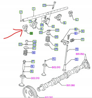 WSPORNIK WAŁKA DŹWIGNI ZAWORÓW FORD TRANSIT 84-00_6125700_844F-6531-AB
