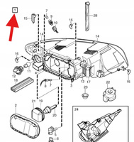 REFLEKTOR LAMPA PRAWY PRZÓD VOLVO S40 2004- OE 31335246