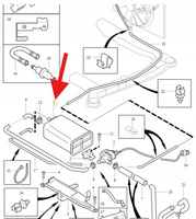 FILTR WĘGLOWY BENZYNA VOLVO S60 V60 2011- XC70 V70 2008- XC60 OE 31342749