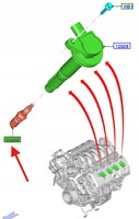 ŚWIECA ZAPŁONOWA FORD MUSTANG Mk6 2015- 5.0 1915767 _ BR3E-12405-EA