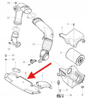 NAKŁADKA NA PAS GÓRNY WLOT POWIETRZA 2.0D VOLVO V40 2013- CC OE 31319357