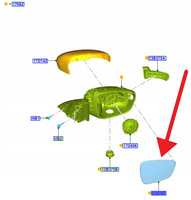 SZYBA LUSTERKA LEWA FORD KUGA ESCAPE 2020- 2461510 _ LV4B-17T675-DB