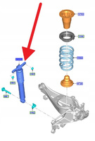 AMORTYZATOR TYŁ L P FORD FOCUS KOMBI 2018- OE 2473875 _ JX61-18080-EVG