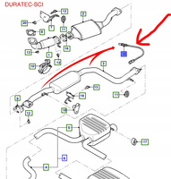 CZUJNIK TEMPERATURY SPALIN FORD MONDEO Mk3 1.8 DURATEC 2003-2007 _1307979_3S7A-9D378-CA