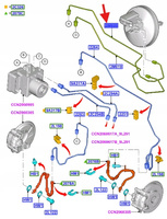 RURKA HAMULEC B-MAX 13- FIESTA 2015- OE 1826838 _ D1BC-2M020-AA