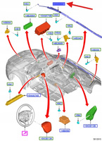 LEWA KURTYNA PODUSZKI POW. FORD MONDEO MK5 2184429 _ DS73-54042D95-BH