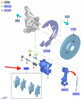 KLOCKI HAMULCOWE PRZÓD 2241923 _ KTJ1GC-2K021-AA