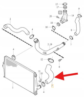 PRZEWÓD RURA INTERCOOLERA 2.4 D5 VOLVO XC90 2003- OE 31261366