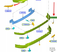 ZAŚLEPKA HAKA TYŁ FORD FOCUS Mk3 2014- 1872237 _ F1EB-17K922-AA
