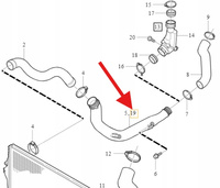 DOLOT RURA PRZEWÓD INTERCOOLERA 2.4D VOLVO S60 V70 2001- XC90 OE 30794888