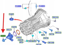 ŚRUBA KOŁNIEZA PRZENIESIENIA NAPĘDU TRANSIT 2000- 2022512 _ 4C1R-7J090-AC