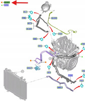 PRZEWODY DODATKOWEJ POMPY WODY 1.0 ECOSPORT 2017- 2218657 _ GN11-8B550-BD