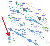 PODPORA PÓŁOSI 2.0 ECOBLUE MMT6 S-MAX GALAXY 2018- 2231046 _ JX67-3K305-AA