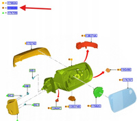 LUSTERKO ZEWNĘTRZNE PRAWE FORD OE RANGER 2022- 2611300 _ N1WB-17E714-RBA
