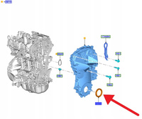 USZCZELNIACZ WAŁU KORBOWEGO PRZÓD 1.5 2.0 FORD OE 2089587 _ GK2Q-6700-AA