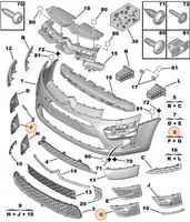 KRATKA HALOGENU LEWA PRAWA KOMPLET CITROEN C4 PICASSO OE 7414SJ