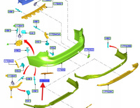 ODBLASK ZDERZAKA LEWY TYŁ FORD FOCUS Mk4 2018- 2195832 _ JX7B-13B415-BA