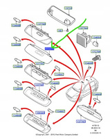 LAMPKA OŚWIETLENIA WNĘTRZA FORD FIESTA Mk6 FUSION 1526789 _ 8A6A-13776-DA