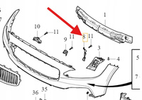 ŚLIZG MOCOWANIE ZDERZAKA PRZÓD PRAWY VOLVO S90 V90 2017- OE 31663021