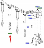 ŚWIECA ZAPŁONOWA 1.8, 2.0, 2.3 TDCI TRANSIT MONDEO 1315691 _ 3S4J-12405-AB