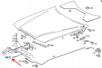ŚLIZG ŚLIZGACZ ZAMKA MASKI MERCEDES W124 STARY 1 TYP ZAMKU OE A1248870145