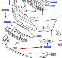 KRATKA ZDERZAKA HALOGENU PRAWA FORD FOCUS Mk2 2007- 1528560 _ 8M51-19952-AE
