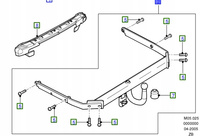 ZESTAW HAKA HOLOWNICZEGO FORD FOCUS Mk2 KOMBI _ 1724919 _ AM4M5J-N19D520-AA