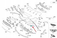 LISTWA ZDERZAKA DOLNA PRAWA MERCEDES CLA AMG W117 OE A1178851422