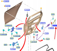 OSŁONA KRAWĘDZI DRZWI PRAWY TYŁ FORD FOCUS 2011- 1879784 _ BM51-A265B16-AJ