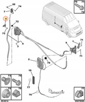 ZACZEP ZAMKA DRZWI PRZESUWNYCH DRZWI TYLNYCH CITROEN JUMPER OE 916494