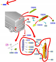 LAMPA LEWY TYŁ FORD TRANSIT MK7 MK8 2014- 2019- 1870426 _ BK31-13405-AG