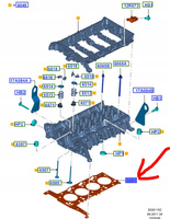 USZCZELKA GŁOWICY CYLINDRÓW TRANSIT 2006- 2.2 TDCI _ 1830407 _ 6C1Q-6051-AB