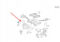 PRAWY DOLOT PRZEWÓD POWIETRZA SILNIKA M273 MERCEDES W216 S W221 A2730900282