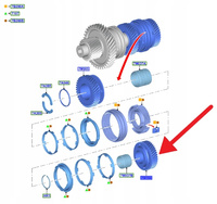 KOŁO ZĘBATE 6. BIEG MMT6 FORD 1.6 2.0 2.3 EB FORD 1801938 _ AG9R-7H518-EB