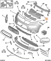 MOCOWANIE ZDERZAKA PRZÓD WZMOCNIENIE CITROEN C4 CACTUS OE 1632645980
