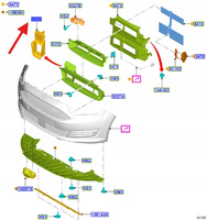 DEFLEKTOR POWIETRZA FOCUS 2014- C-MAX 2015- 1866627 _ F1EB-8121-AB