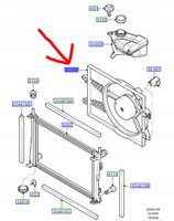 WENTYLATOR CHŁODNICY FORD FIESTA Mk6 FUSION 1.4 TDCI _1495677_2S6H-8C607-FF